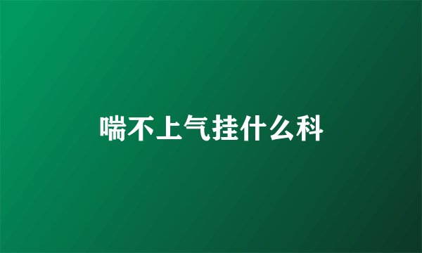 喘不上气挂什么科