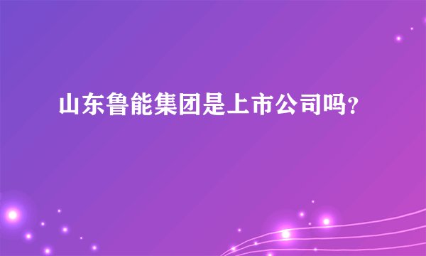 山东鲁能集团是上市公司吗?