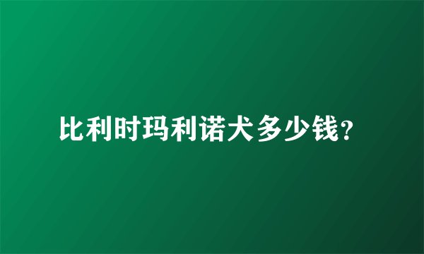 比利时玛利诺犬多少钱？