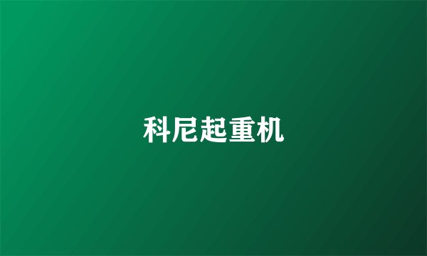 科尼起重机