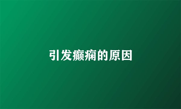 引发癫痫的原因