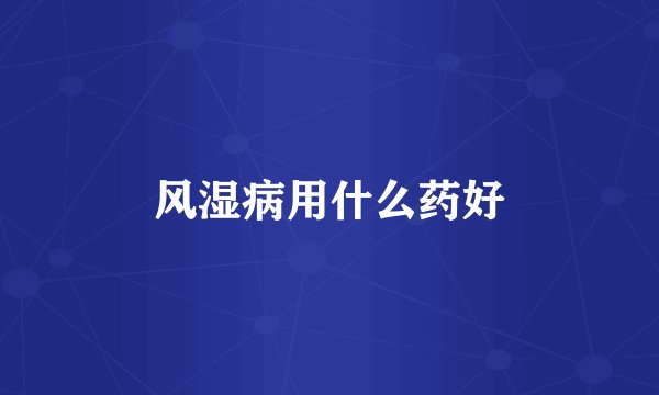 风湿病用什么药好