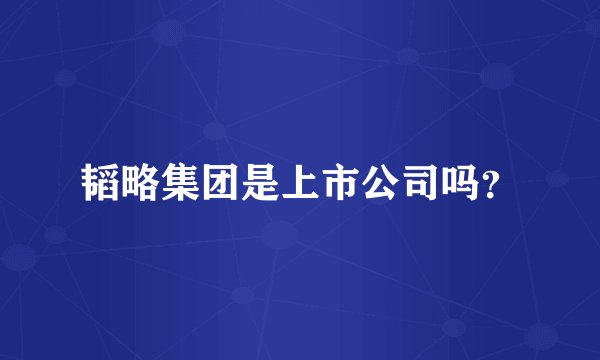 韬略集团是上市公司吗？