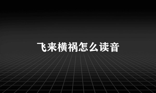飞来横祸怎么读音