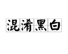 混淆黑白，是非不分。是什么意思？