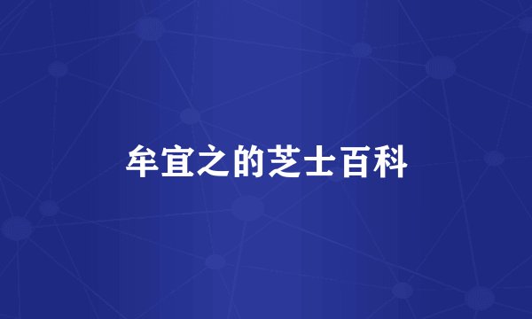 牟宜之的芝士百科