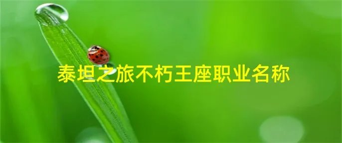 泰坦之旅不朽王座职业名称
