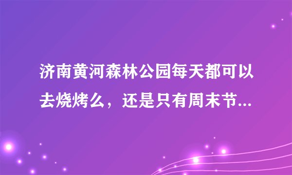 济南黄河森林公园每天都可以去烧烤么,还是只有周末节假日可以?