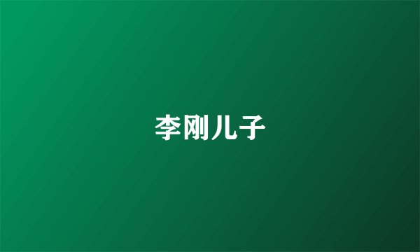 李刚儿子