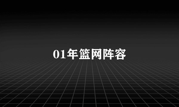 01年篮网阵容