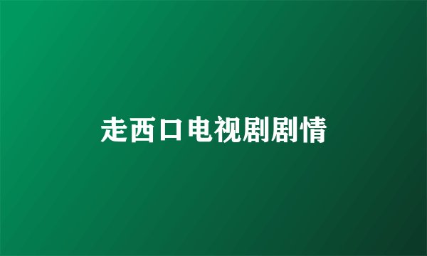 走西口电视剧剧情