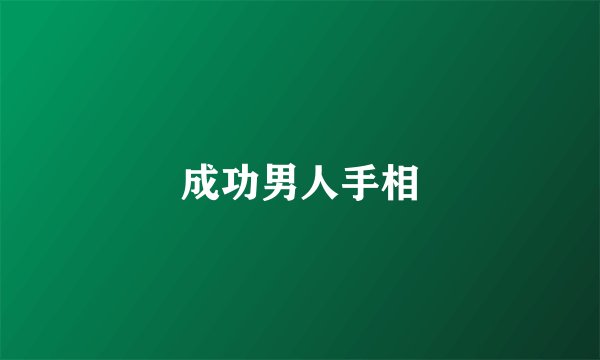 成功男人手相