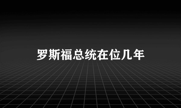 罗斯福总统在位几年