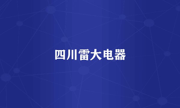 四川雷大电器