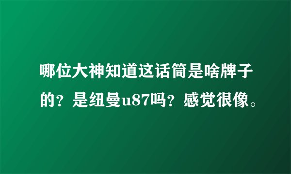 哪位大神知道这话筒是啥牌子的？是纽曼u87吗？感觉很像。