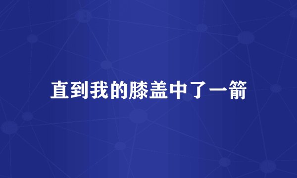 直到我的膝盖中了一箭