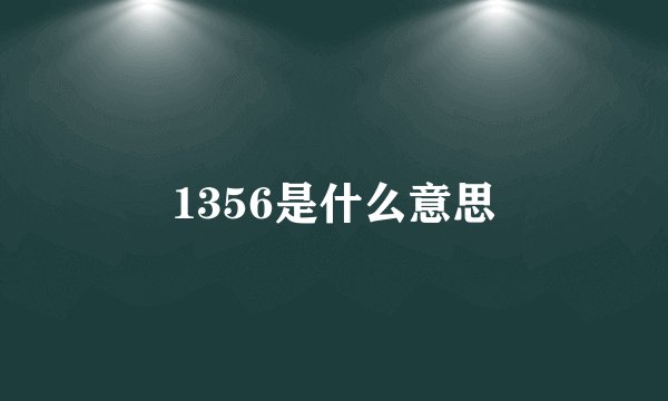 1356是什么意思