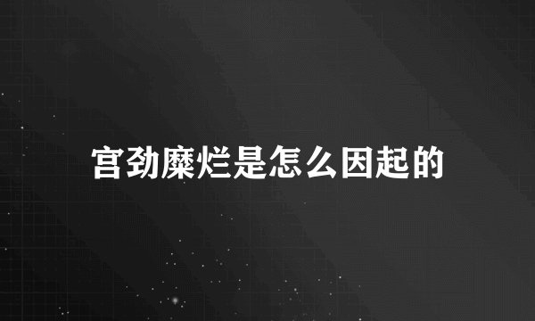 宫劲糜烂是怎么因起的