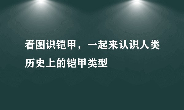 看图识铠甲，一起来认识人类历史上的铠甲类型