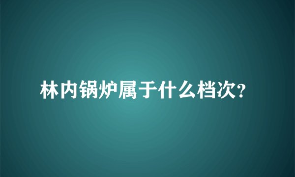 林内锅炉属于什么档次？