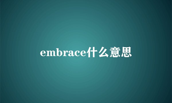 embrace什么意思