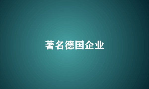 著名德国企业