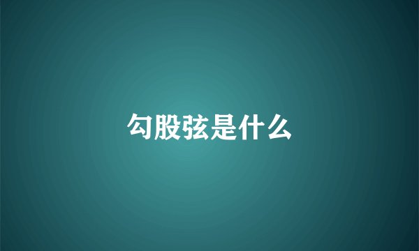 勾股弦是什么