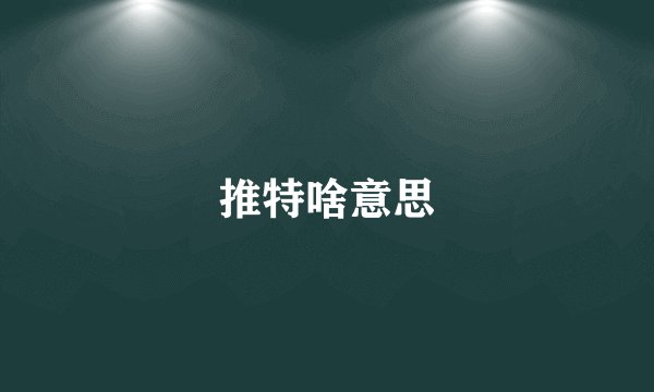推特啥意思