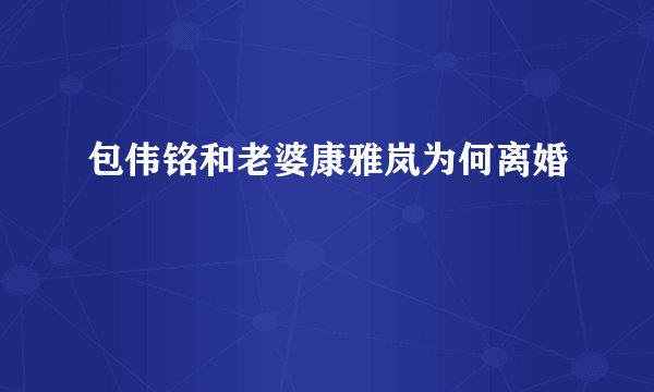 包伟铭和老婆康雅岚为何离婚