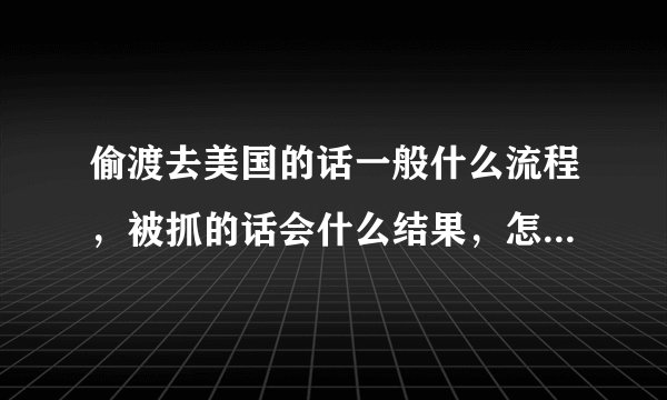 偷渡去美国的话一般什么流程，被抓的话会什么结果，怎么处理？
