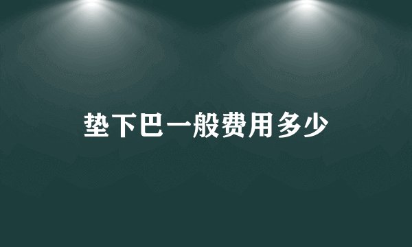 垫下巴一般费用多少
