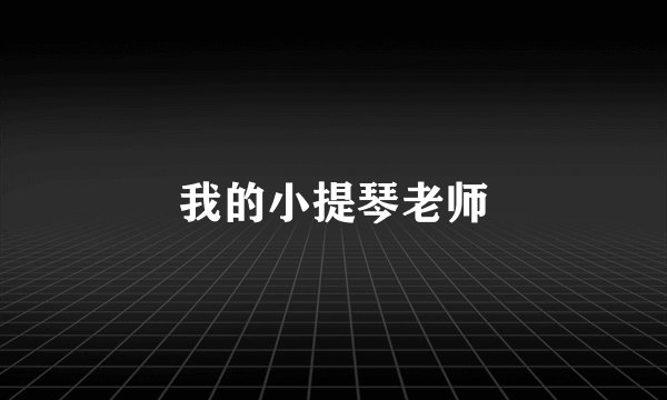 我的小提琴老师