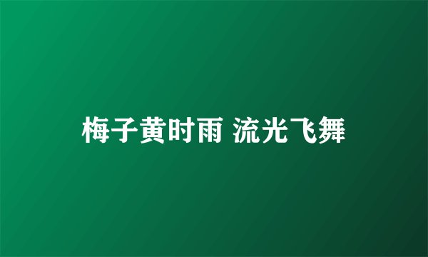 梅子黄时雨 流光飞舞