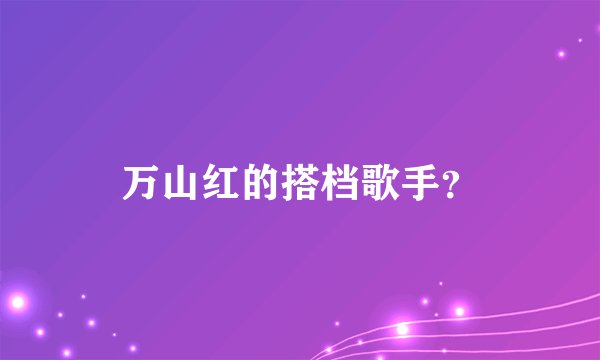 万山红的搭档歌手？