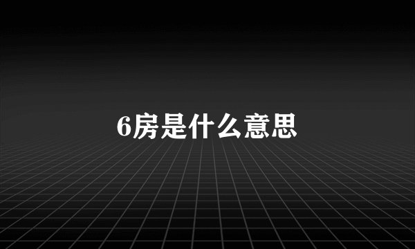 6房是什么意思