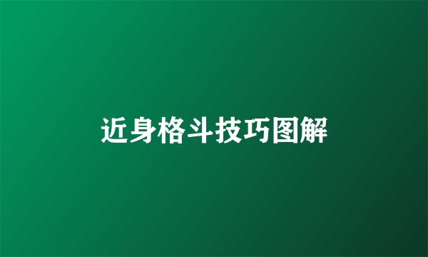 近身格斗技巧图解