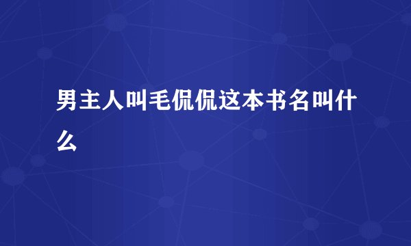 男主人叫毛侃侃这本书名叫什么