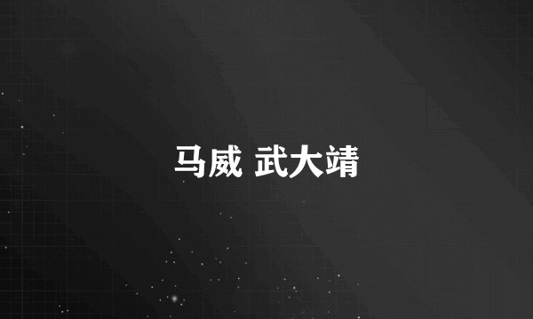 马威 武大靖