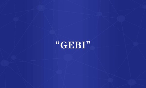 “GEBI”