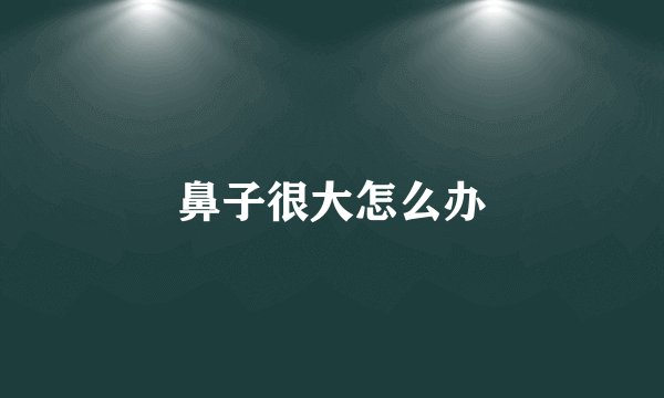 鼻子很大怎么办