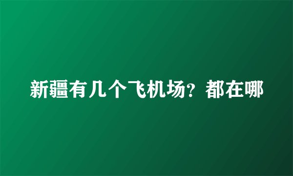 新疆有几个飞机场？都在哪