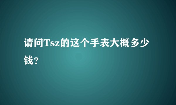 请问Tsz的这个手表大概多少钱？