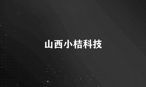 山西小桔科技