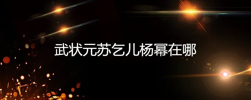 武状元苏乞儿杨幂在哪