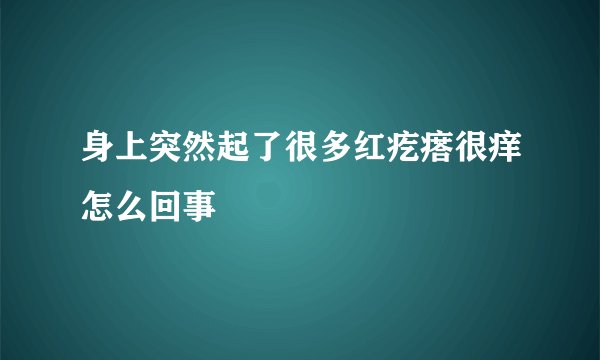 身上突然起了很多红疙瘩很痒怎么回事