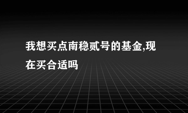 我想买点南稳贰号的基金,现在买合适吗