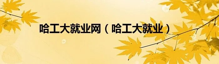 哈工大就业网（哈工大就业）