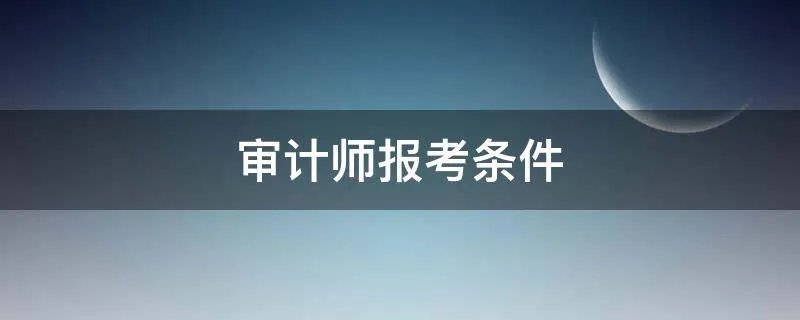 审计师报考条件