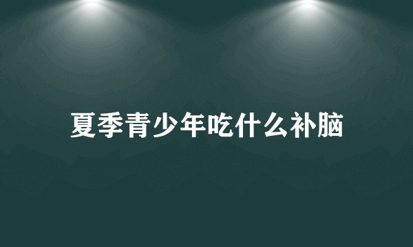 夏季青少年吃什么补脑