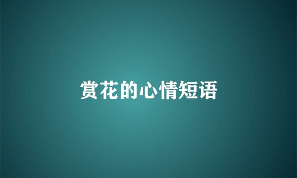 赏花的心情短语